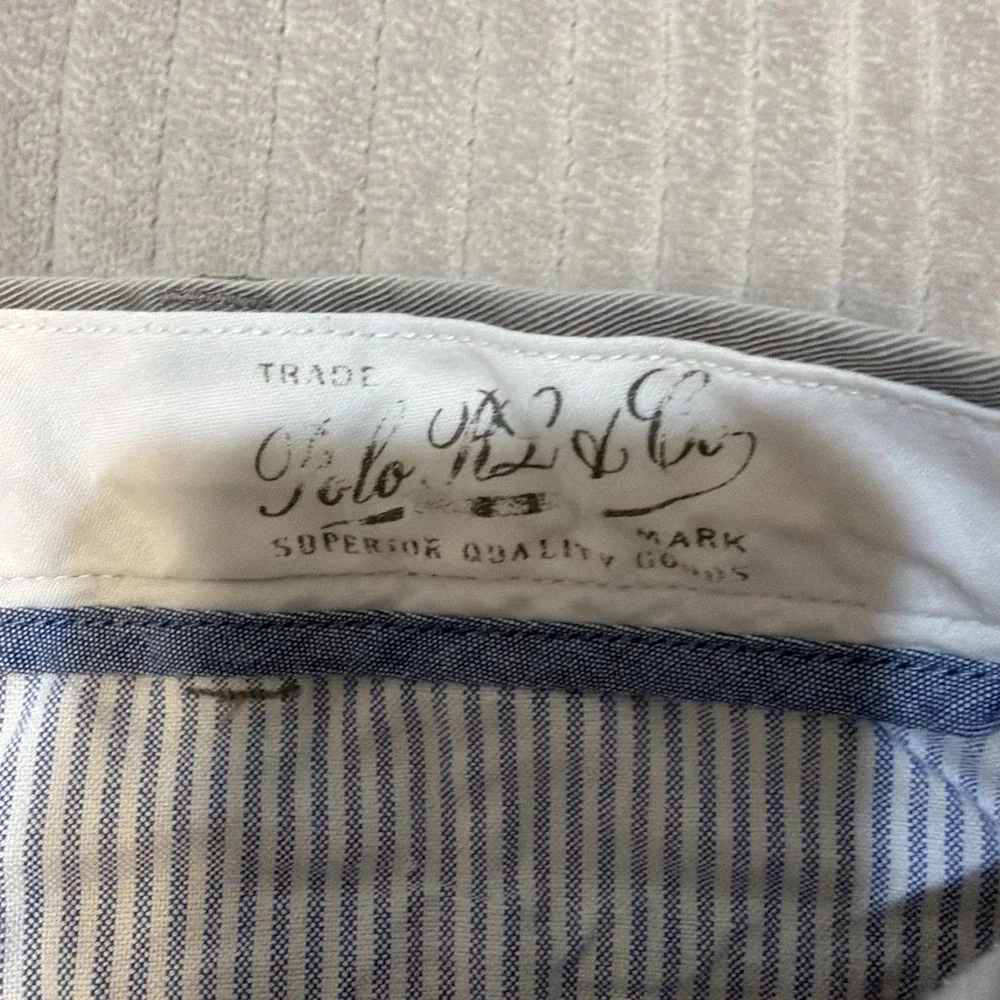 Polo Ralph Lauren Chino Men's Pants 40x35 Tall Gray Straight Fit Casual Preppy